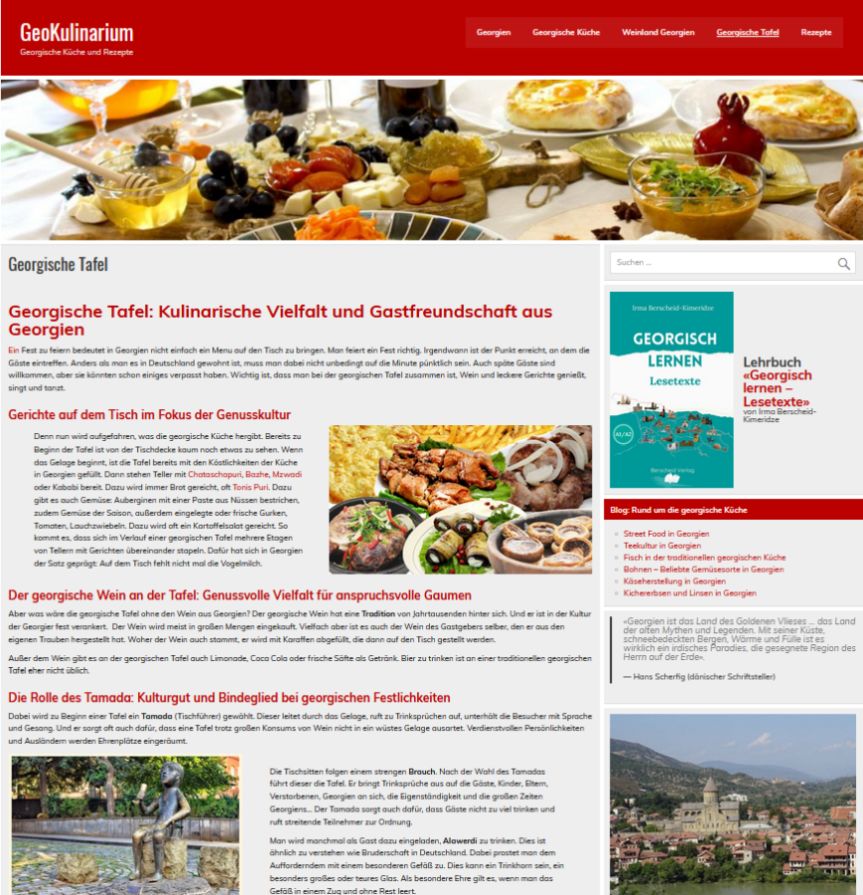 Webseite GeoKulinarium